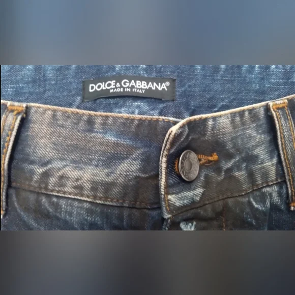 Dolce & Gabbana Distressed Denim Ripped Design Size 48